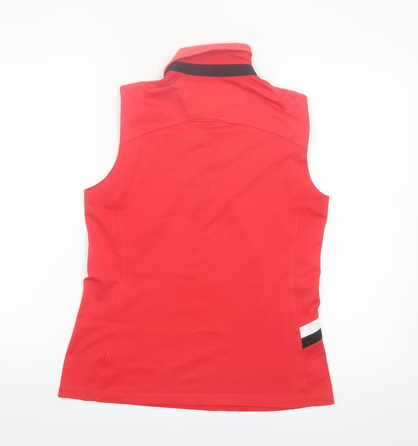 Annika by Cutter & Buck Women's Red Sleeveless Polo Golf Top Size S