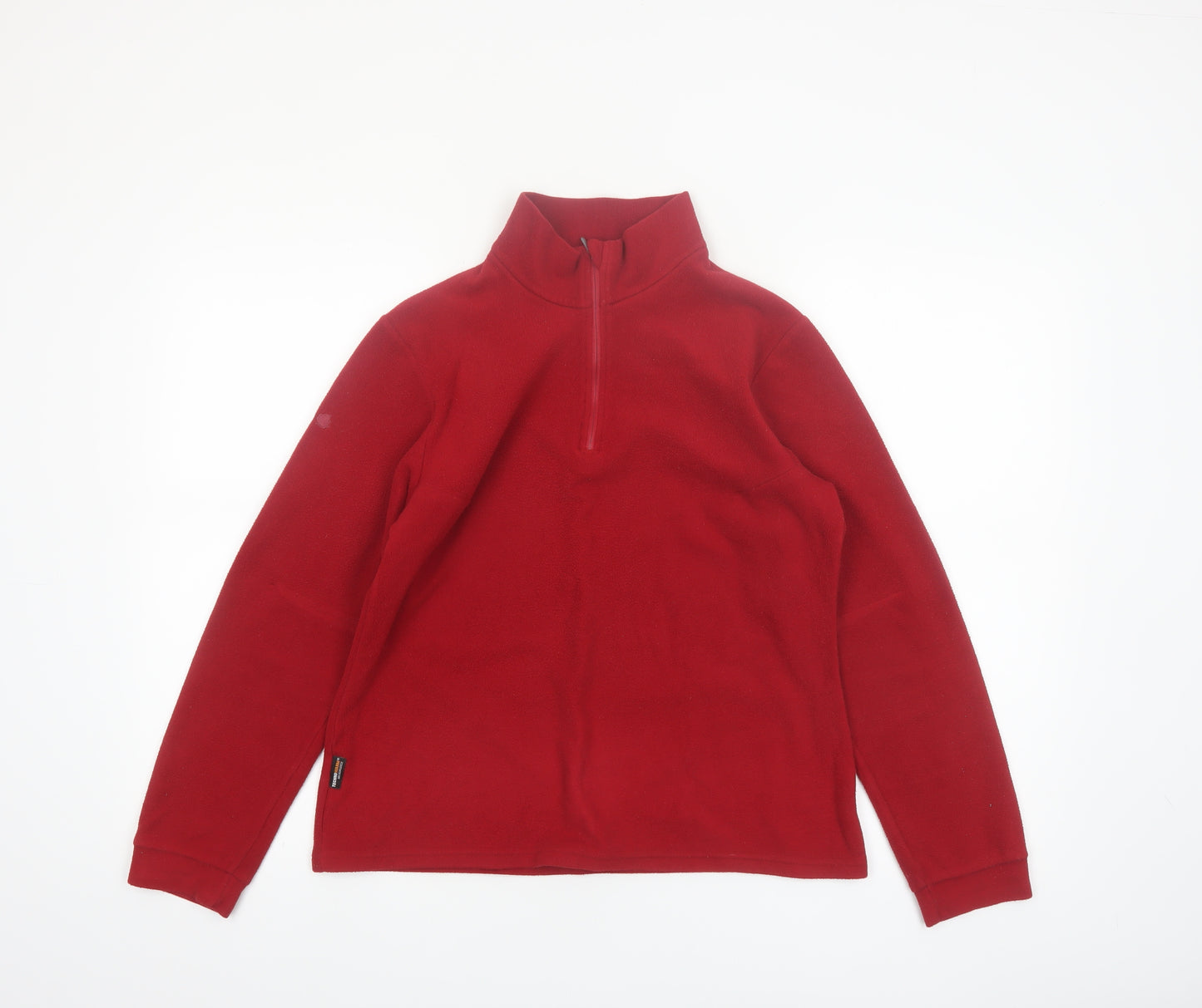 Lafuma Women Red Fleece 1/4 Zip Pullover Sweatshirt UK 12