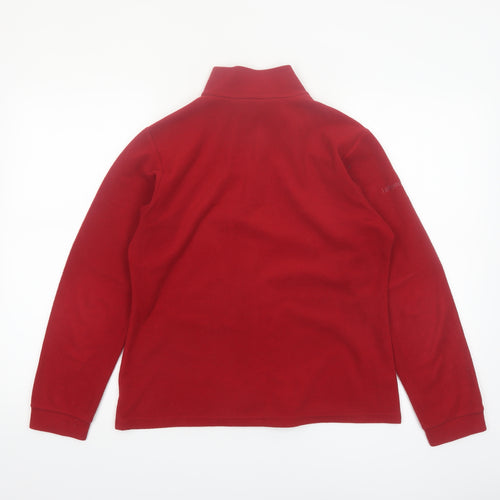 Lafuma Women Red Fleece 1/4 Zip Pullover Sweatshirt UK 12