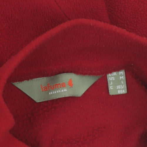 Lafuma Women Red Fleece 1/4 Zip Pullover Sweatshirt UK 12