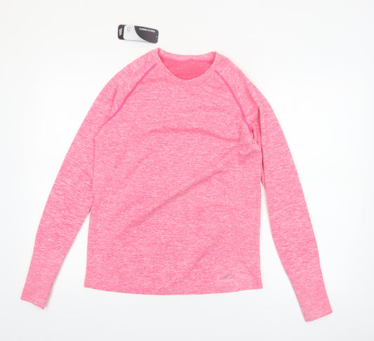 Dunnes Stores Womens Bright Pink Long Sleeve Active T-Shirt Size M