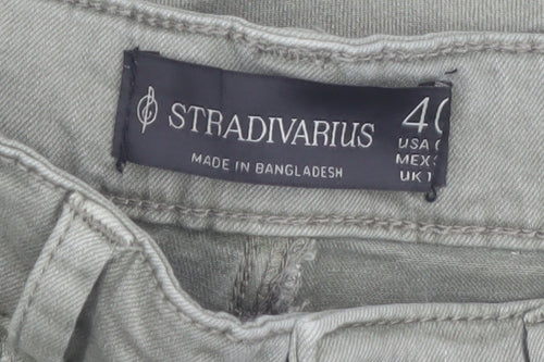 Stradivarius Womens Green High Waist Skinny Jeans Size 12
