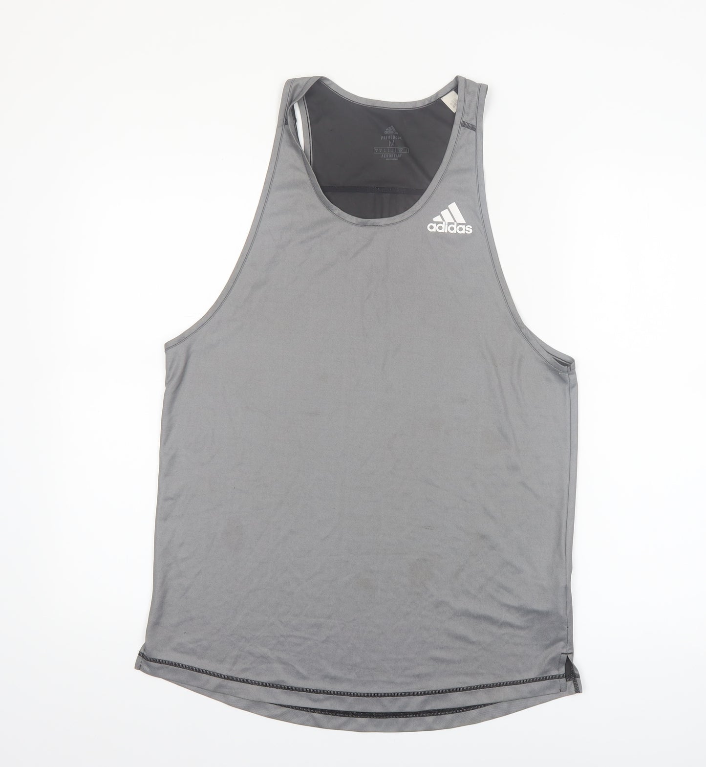 Adidas Men’s Grey Aeroready Primeblue Sleeveless Training Tank M