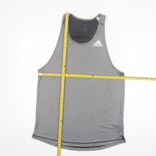 Adidas Men’s Grey Aeroready Primeblue Sleeveless Training Tank M