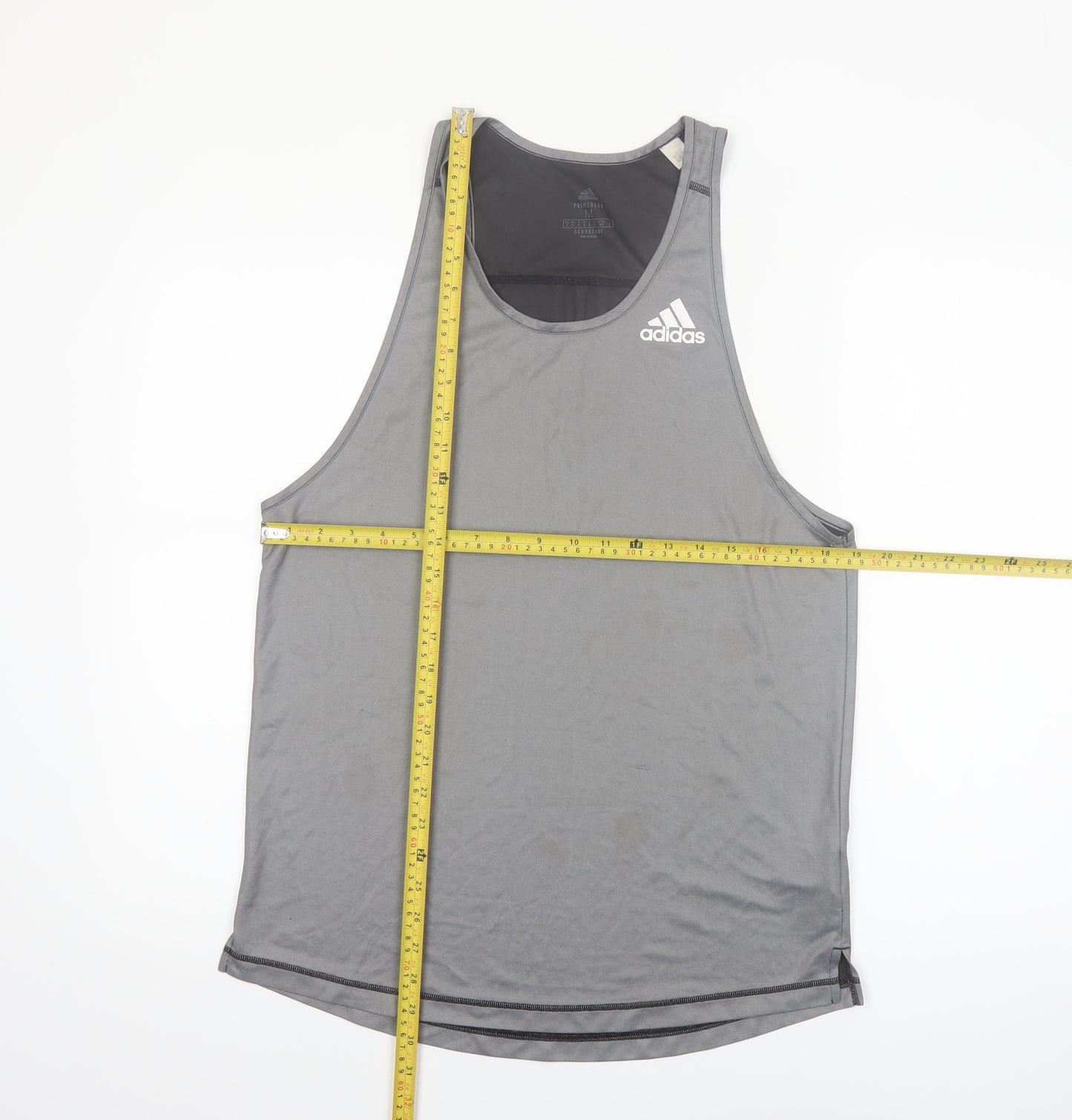 Adidas Men’s Grey Aeroready Primeblue Sleeveless Training Tank M