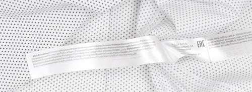 Calliope Man Men's White Polka Dot Slim Fit Long Sleeve Button-Up Shirt M
