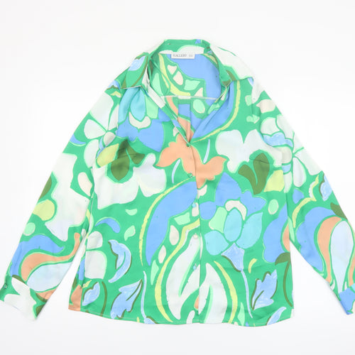 Gallery Women's Multicoloured Floral Blouse UK 10