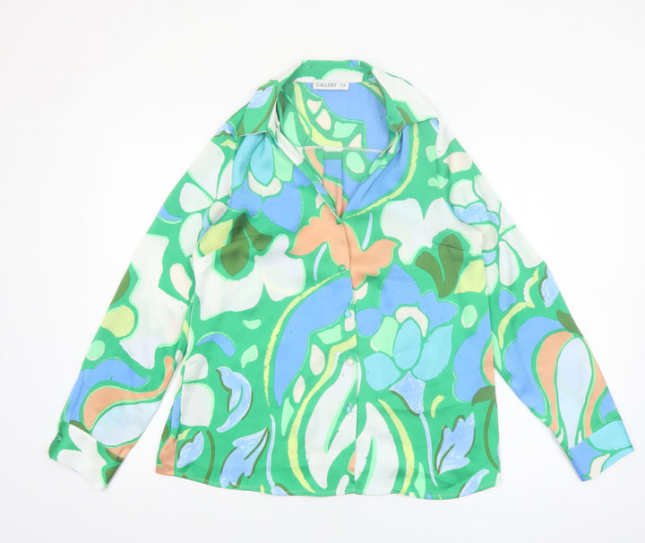 Gallery Women's Multicoloured Floral Blouse UK 10