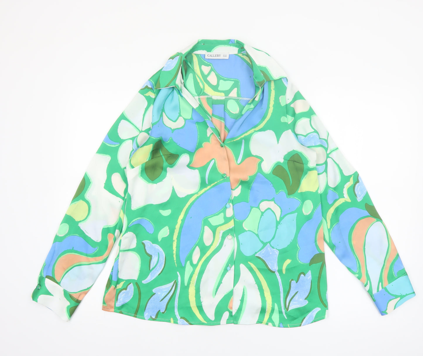 Gallery Women's Multicoloured Floral Blouse UK 10