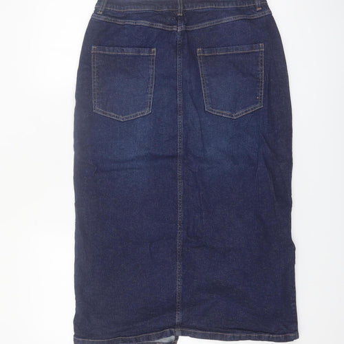 Dunnes Stores Women’s Blue Denim Midi Pencil Skirt Size 10