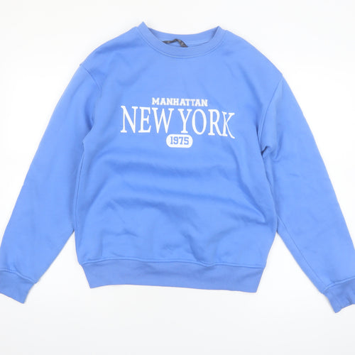 Dunnes Stores Womens Blue Manhattan New York 1975 Pullover Sweatshirt XS