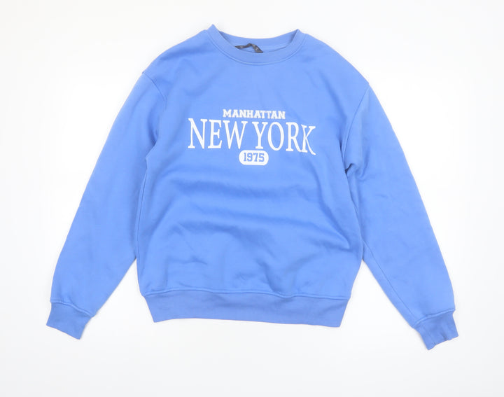 Dunnes Stores Womens Blue Manhattan New York 1975 Pullover Sweatshirt XS