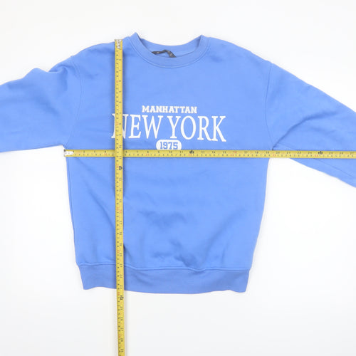 Dunnes Stores Womens Blue Manhattan New York 1975 Pullover Sweatshirt XS
