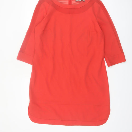 Marks and Spencer Women’s Red Shift Dress Size 14 3/4 Sleeve Knee Length