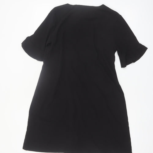 PrettyLittleThing Women’s Black Size 8 Short Sleeve Shift Dress