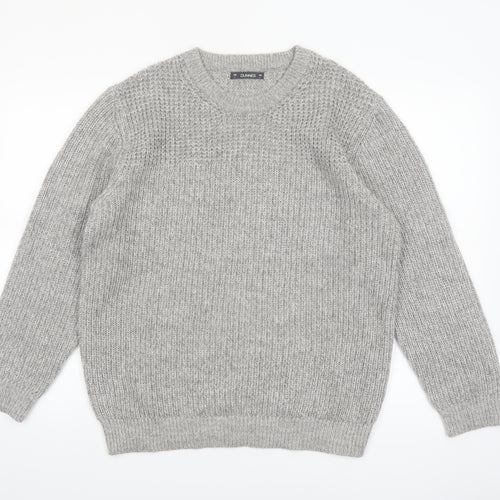 Dunnes Men’s Grey Crew Neck Chunky Knit Pullover Jumper Size L