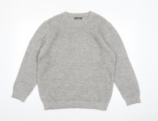 Dunnes Men’s Grey Crew Neck Chunky Knit Pullover Jumper Size L