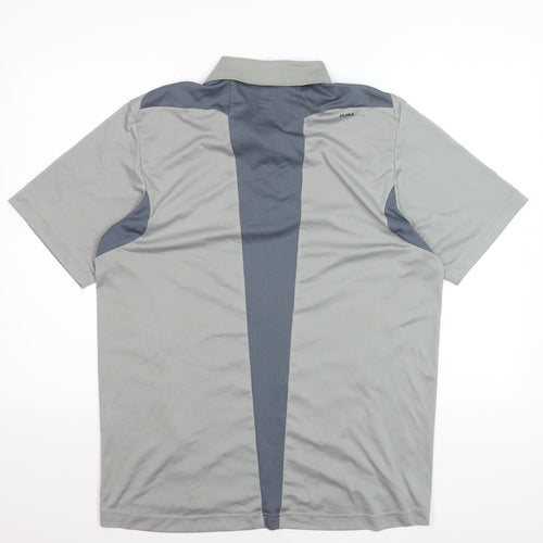 Adidas Men’s Grey Climacool Polo Shirt Size L Lightweight Sports Top