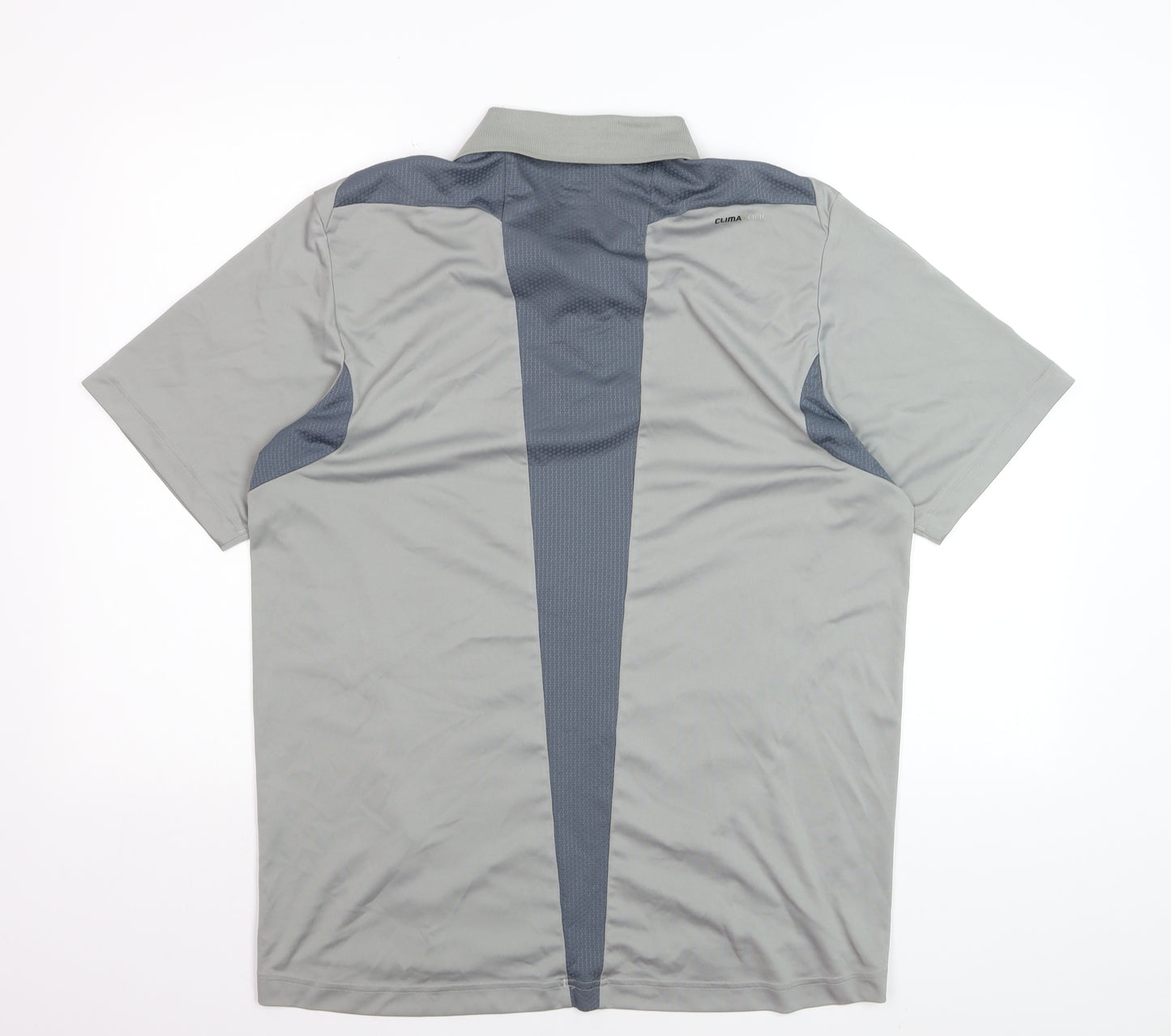 Adidas Men’s Grey Climacool Polo Shirt Size L Lightweight Sports Top