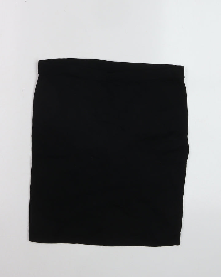 Willow & Thread Women's Black XS Stretch Pencil Skirt