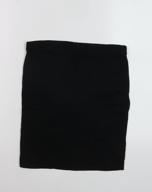 Willow & Thread Women's Black XS Stretch Pencil Skirt