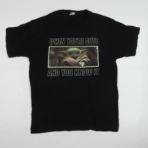Star Wars Men’s Black Crew Neck Short Sleeve Graphic T-Shirt M