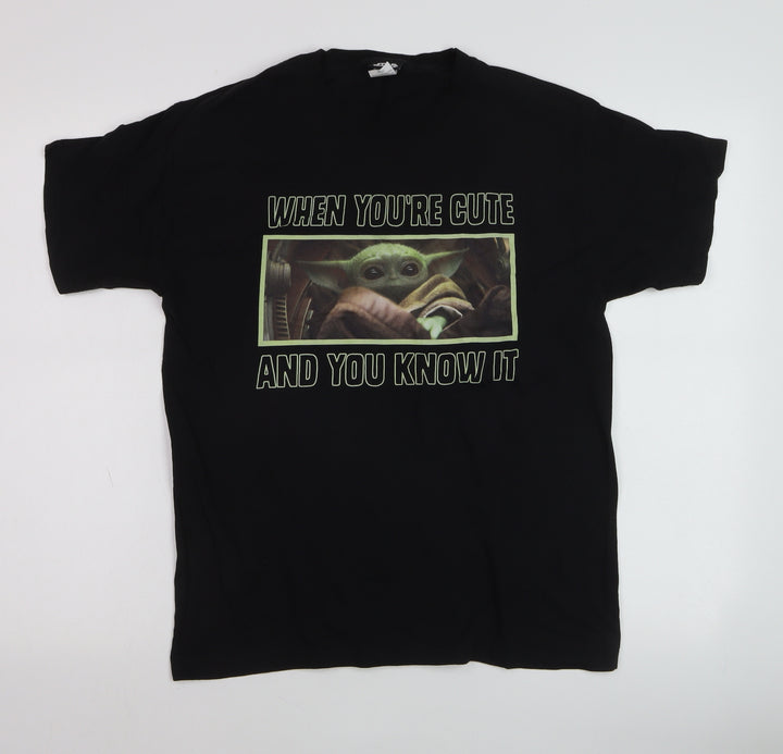 Star Wars Men’s Black Crew Neck Short Sleeve Graphic T-Shirt M