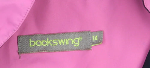 Backswing Women’s Pink Windbreaker Jacket Size 14 Lightweight