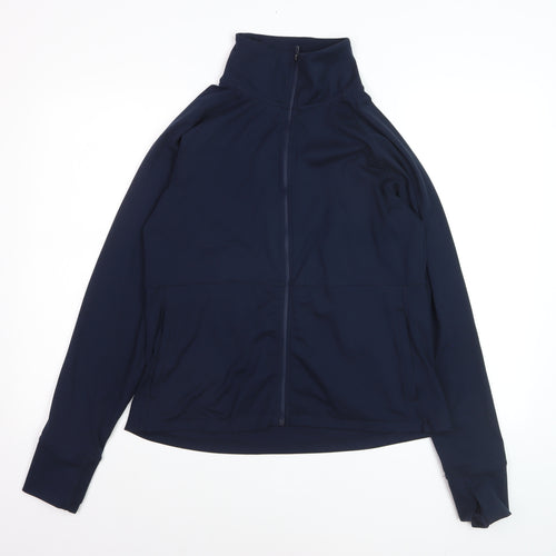 Jockey Men's Blue L Track Jacket Full Zip Stretch Athletic Fit