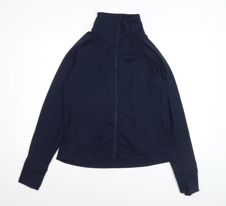 Jockey Men's Blue L Track Jacket Full Zip Stretch Athletic Fit