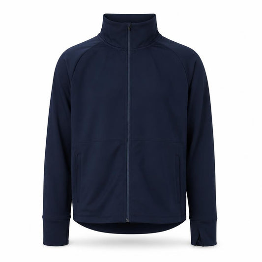 Jockey Men's Blue L Track Jacket Full Zip Stretch Athletic Fit
