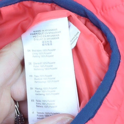 McKINLEY Girls Pink Hooded Puffer Jacket 12 Years Polyester Mid-Length