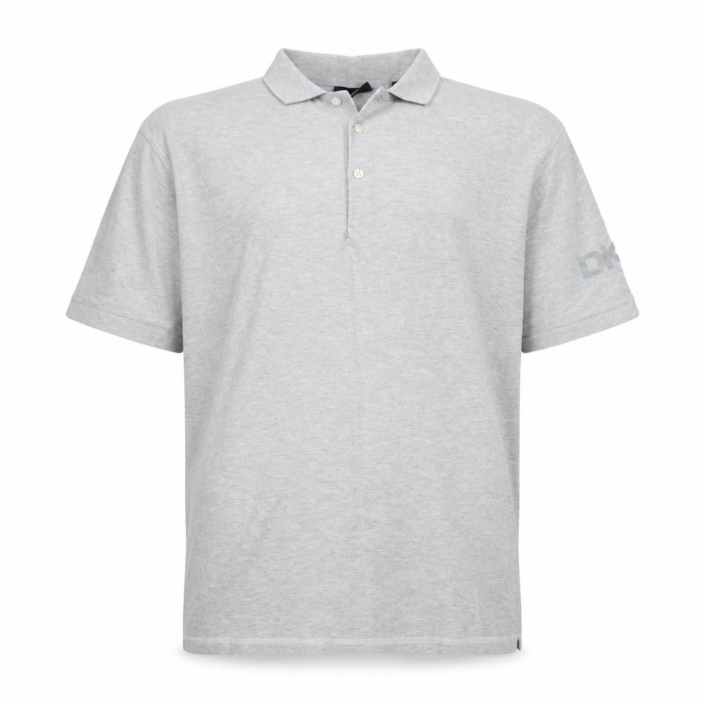 DKNY Men's Grey Cotton Short Sleeve Polo Shirt XL