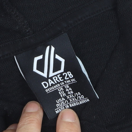 Dare 2B Women's Black UK 18 Pullover Hoodie Lightweight Activewear