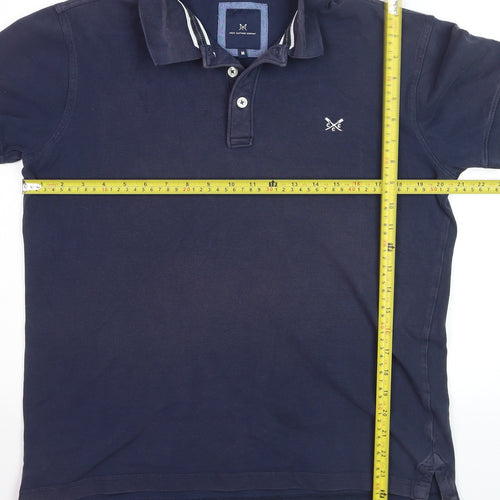 Crew Clothing Company Men's Navy Blue Cotton Stretch Polo M