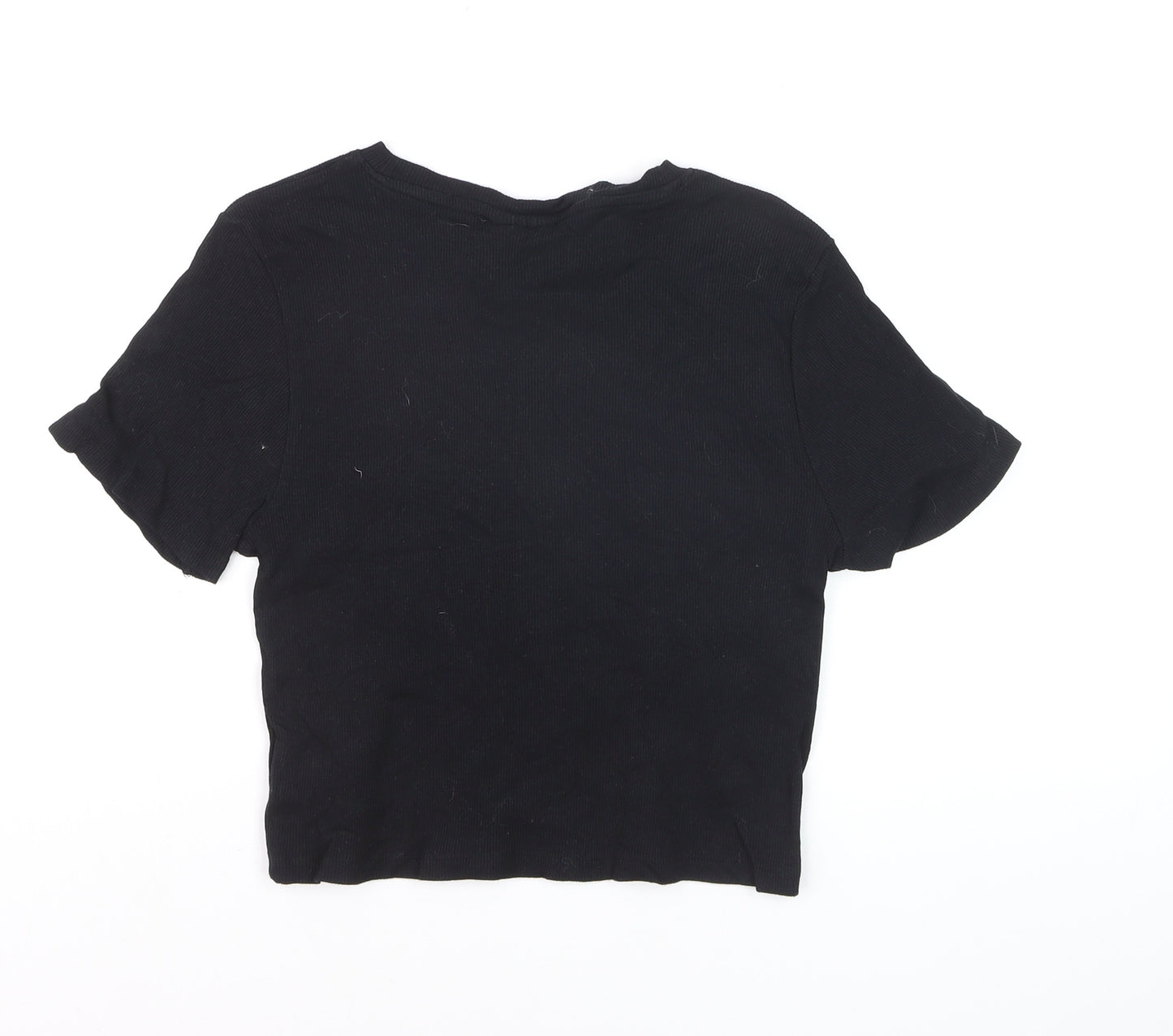Primark Women’s Black Cropped Billie Eilish T-Shirt Size L