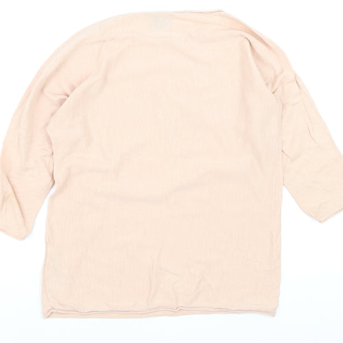 Vero Moda Women Beige Cotton Knit Pullover Jumper Medium