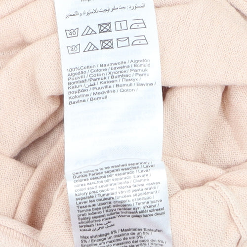 Vero Moda Women Beige Cotton Knit Pullover Jumper Medium