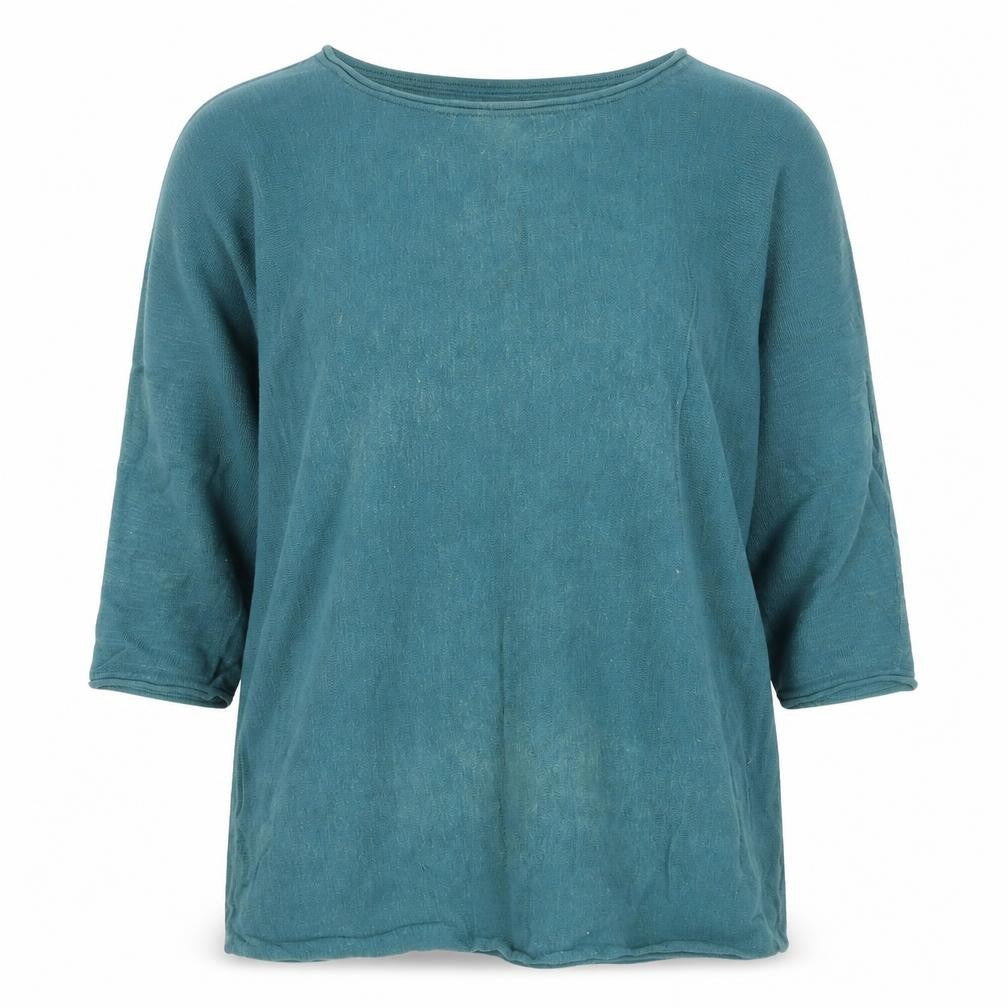 Front view of Vero Moda Women’s Green Cotton 3/4 Sleeve jumper M