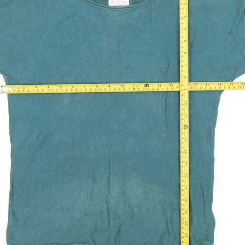 Vero Moda Women’s Green Cotton 3/4 Sleeve Pullover Jumper M
