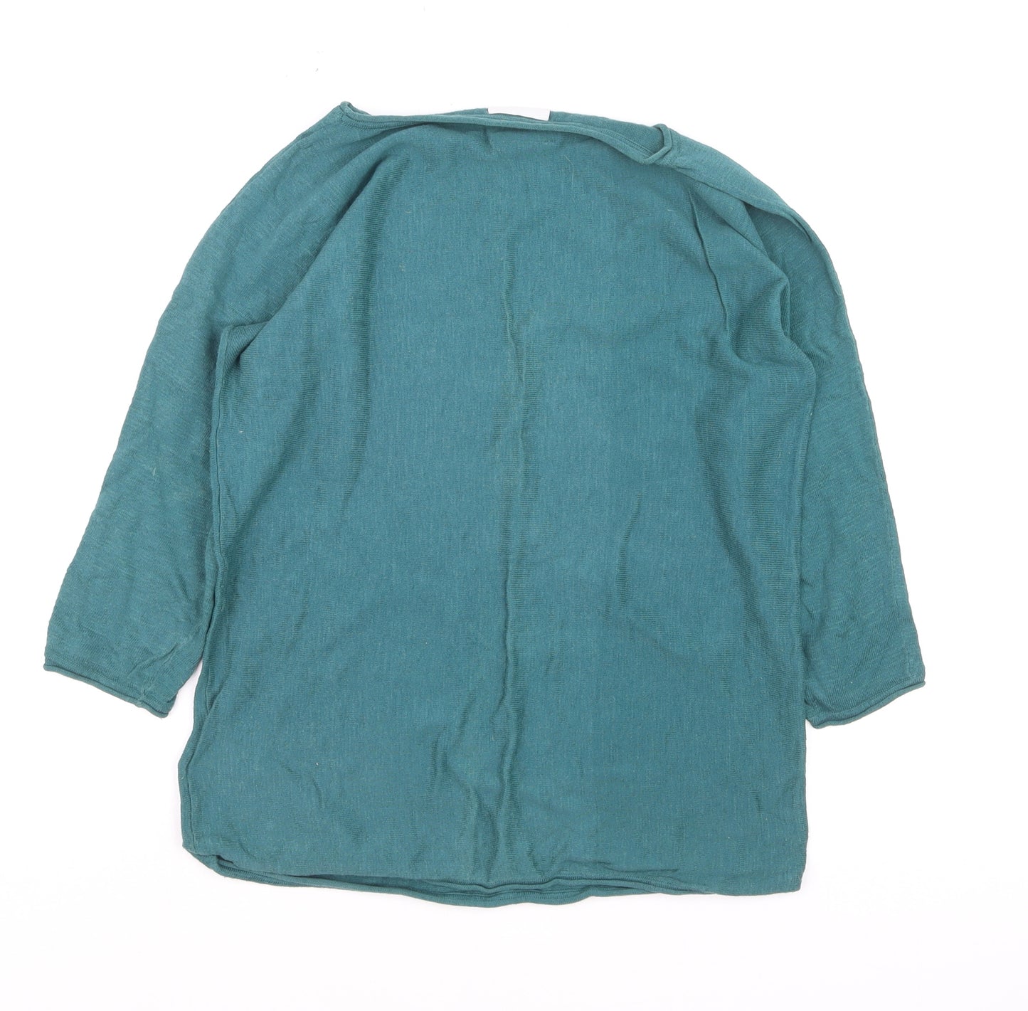 Vero Moda Women’s Green Cotton 3/4 Sleeve Pullover Jumper M