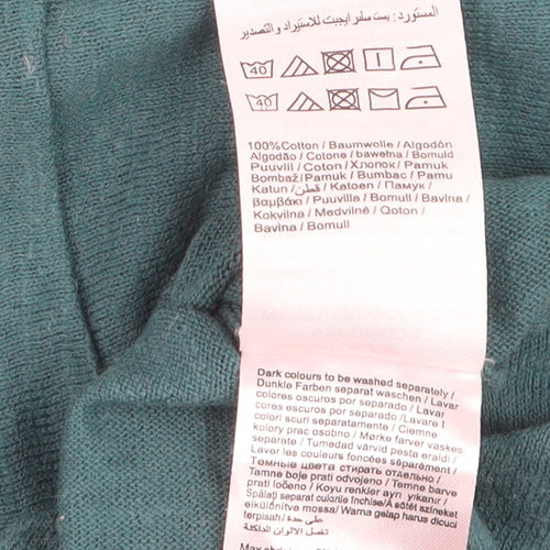 Vero Moda Women’s Green Cotton 3/4 Sleeve Pullover Jumper M