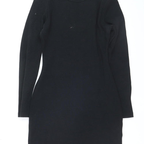 Boa Women’s Black Long Sleeve Bodycon Knit Dress Size M