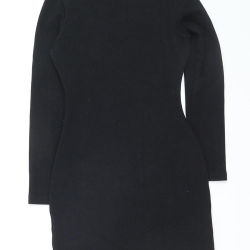 Boa Women’s Black Long Sleeve Bodycon Knit Dress Size M