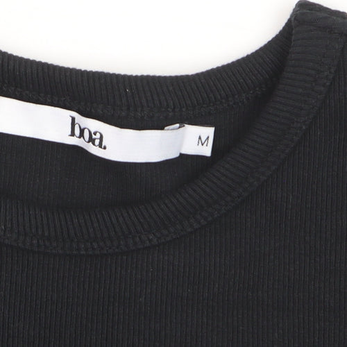 Boa Women’s Black Long Sleeve Bodycon Knit Dress Size M