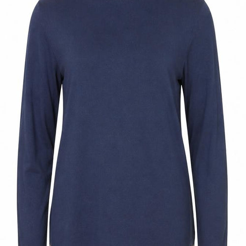 Oliver Bonas Women's Blue Roll Neck Long Sleeve Cotton Jumper Size 8