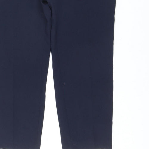 Dunnes Women's Blue Size 14 Tailored Straight Trousers