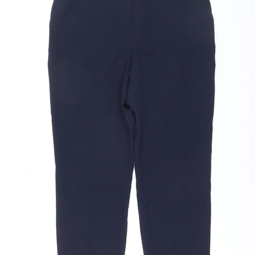 Dunnes Women's Blue Size 14 Tailored Straight Trousers