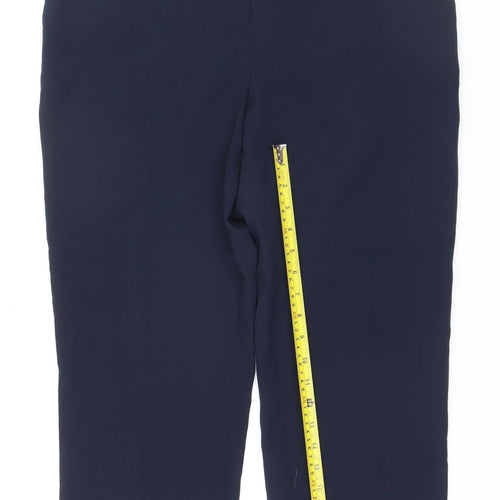 Dunnes Women's Blue Size 14 Tailored Straight Trousers
