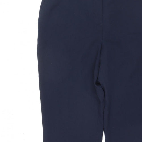 Dunnes Women's Blue Size 14 Tailored Straight Trousers